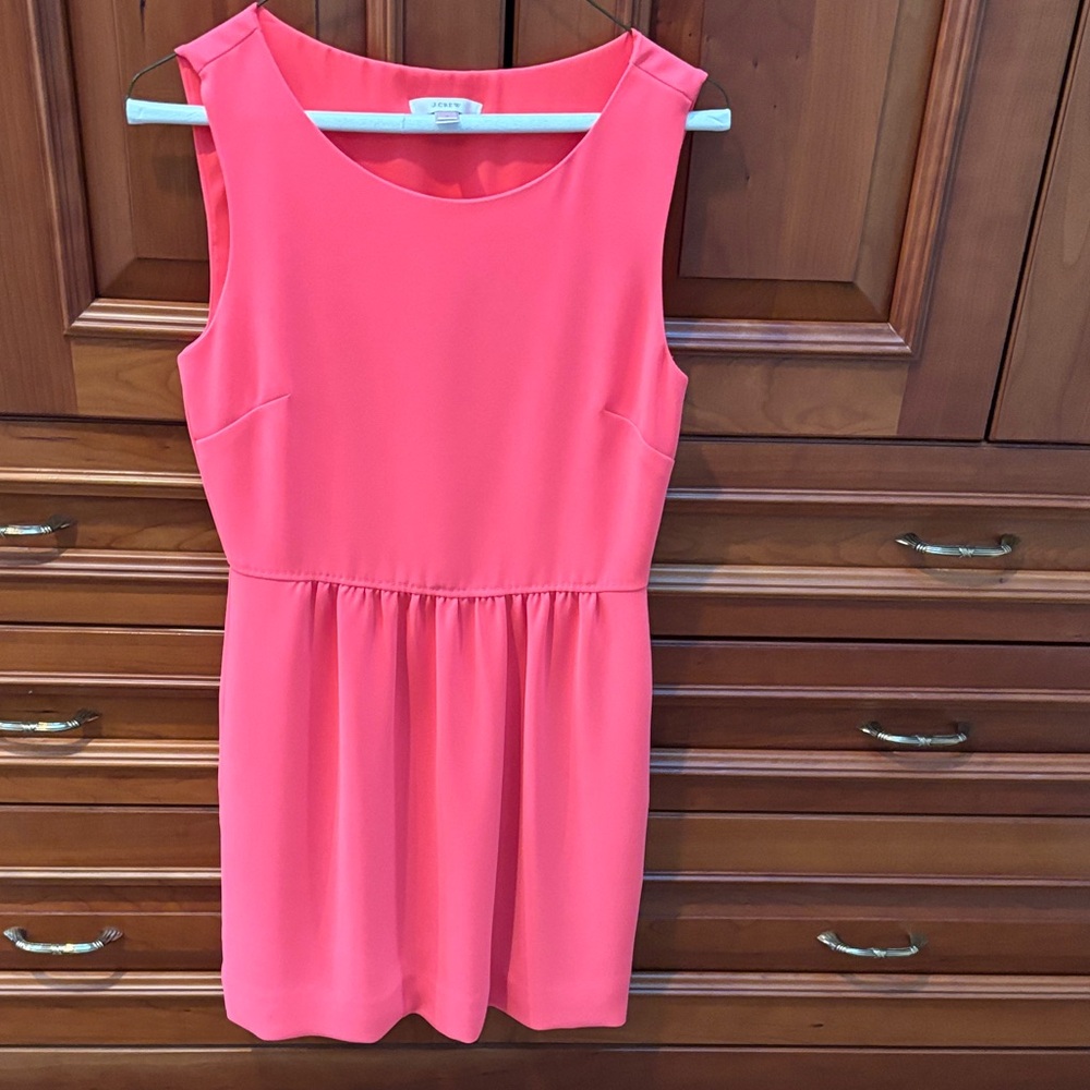 JCREW coral dress with side zipper